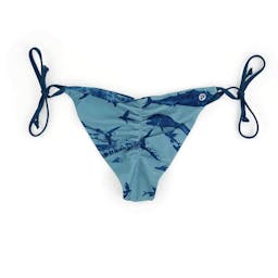 Pelagic Key West Reversible Bikini Bottoms Gyotaku Back - Smokey Blue Thumbnail}