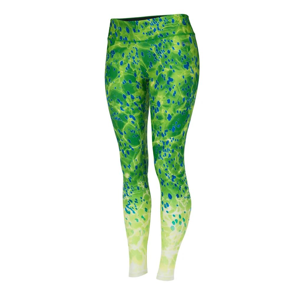 Pelagic Dorado Collection Maui Leggings Front - Green