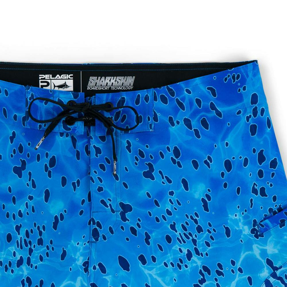 Pelagic Sharkskin Dorado Fishing Shorts (Men's) Waist Detail - Blue