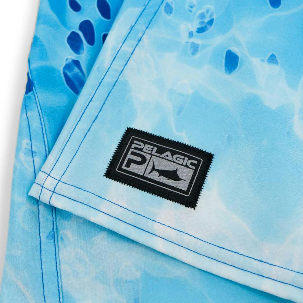Pelagic Sharkskin Dorado Fishing Shorts (Men's) Fabric Detail - Blue