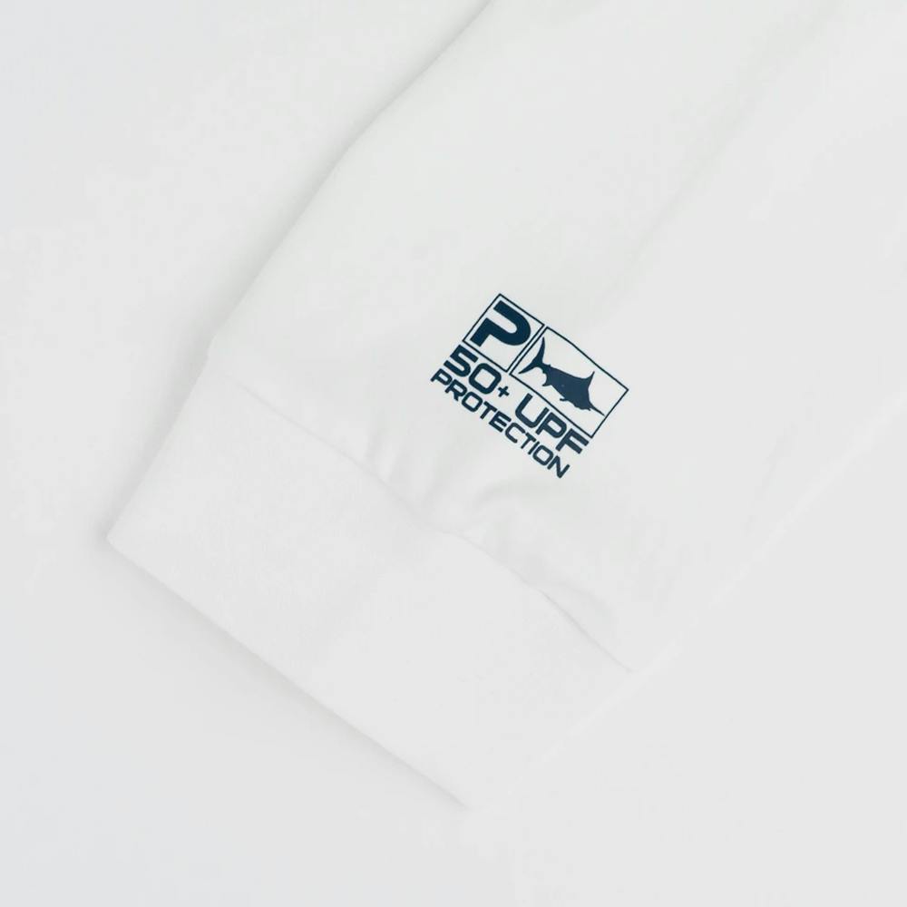 Pelagic Dorado Collection Aquatek Icon Long Sleeve Performance Shirt UPF Sun Protection Detail