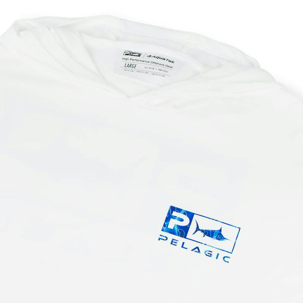 Pelagic Dorado Collection Aquatek Icon Long Sleeve Performance Shirt (Kid's) Detail - Blue