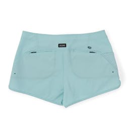Pelagic Deep Sea Hybrid Shorts Gyotaku (Women's) Back - Turquoise Thumbnail}