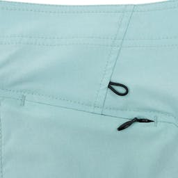 Pelagic Deep Sea Hybrid Shorts Gyotaku (Women's) Back Pocket Detail - Turquoise Thumbnail}
