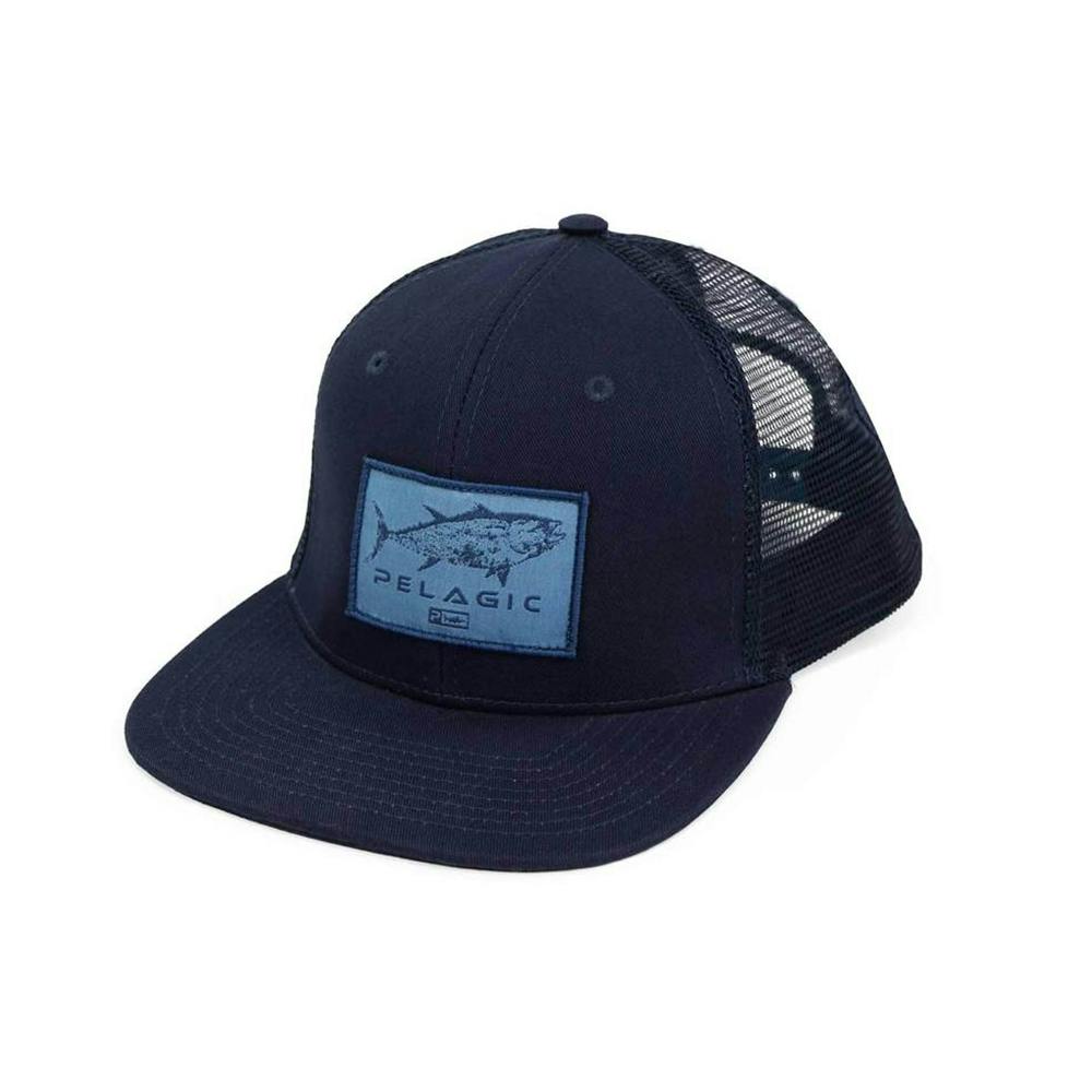 Pelagic Gyotaku Snapback Hat - Navy
