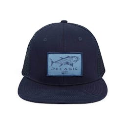 Pelagic Gyotaku Snapback Hat Front - Navy Thumbnail}