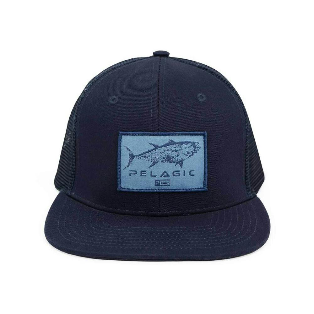 Pelagic Gyotaku Snapback Hat Front - Navy