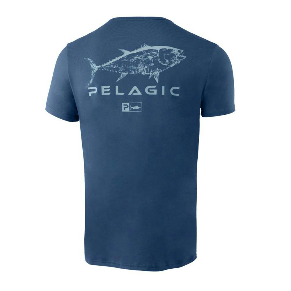 Pelagic Premium UV Gyotaku T-Shirt - Smokey Blue