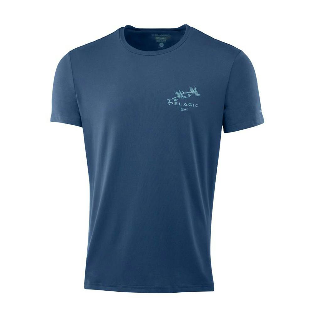 Pelagic Premium UV Gyotaku T-Shirt Front - Smokey Blue