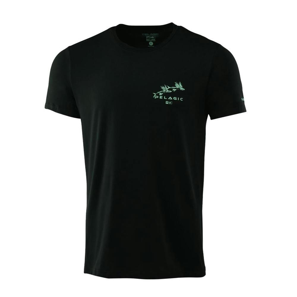 Pelagic Premium UV Gyotaku T-Shirt Front - Black