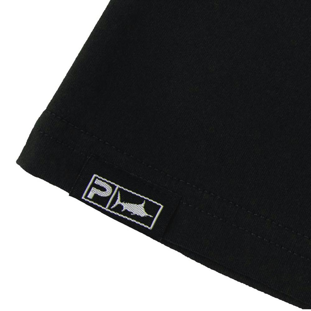 Pelagic Premium UV Gyotaku T-Shirt Hem Detail - Black