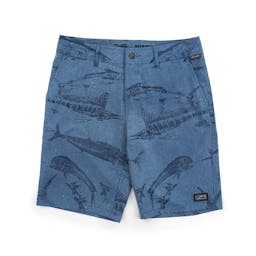 Pelagic Gyotaku Deep Sea Hybrid Fishing Shorts (Men’s) Wet Print - Smokey Blue Thumbnail}