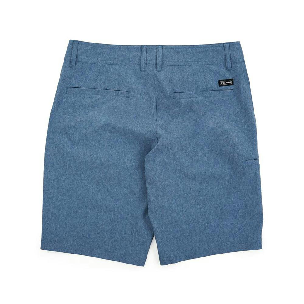 Pelagic Gyotaku Deep Sea Hybrid Fishing Shorts (Men’s) Back - Smokey Blue
