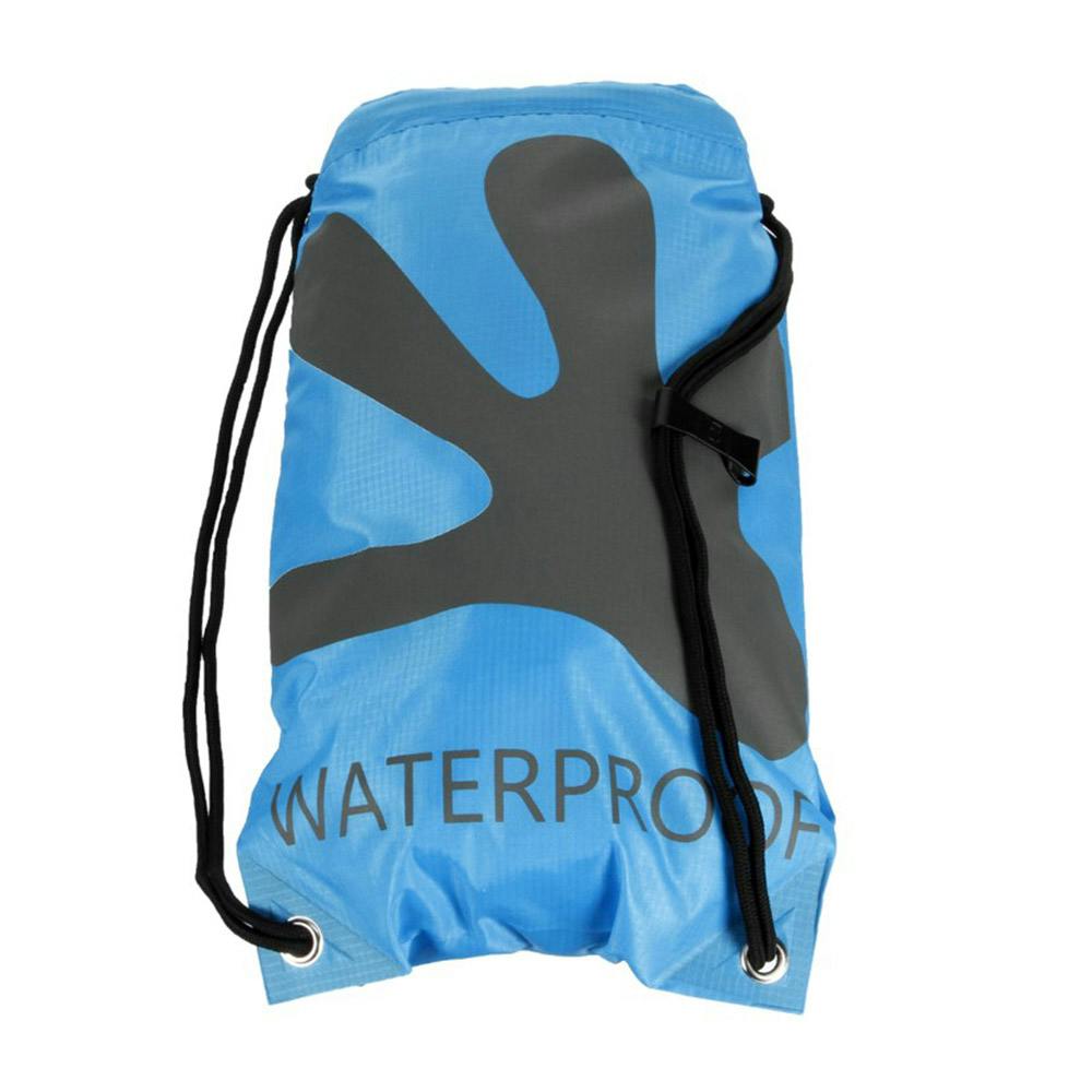 Gecko Waterproof Drawstring Backpack - Blue/Grey