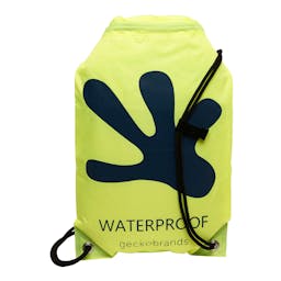 Gecko Waterproof Drawstring Backpack - Neon Green/Navy Thumbnail}