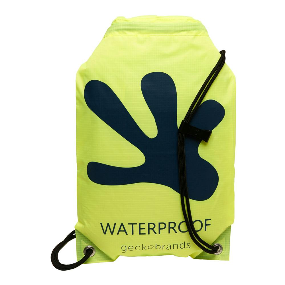 Gecko Waterproof Drawstring Backpack - Neon Green/Navy