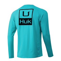 Huk Huk’d Up Pursuit Long Sleeve Performance Shirt - Blue Radiance Thumbnail}