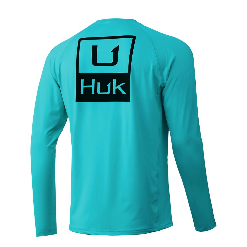 Huk Huk’d Up Pursuit Long Sleeve Performance Shirt - Blue Radiance