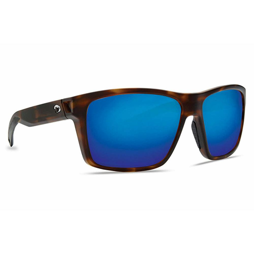 Costa Slack Tide Polarized Sunglasses - Matte Tortoise Frame/Blue Mirror Lenses
