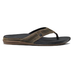 Reef Cushion Lux Sandals (Men's) Side View - Tan/Black Thumbnail}
