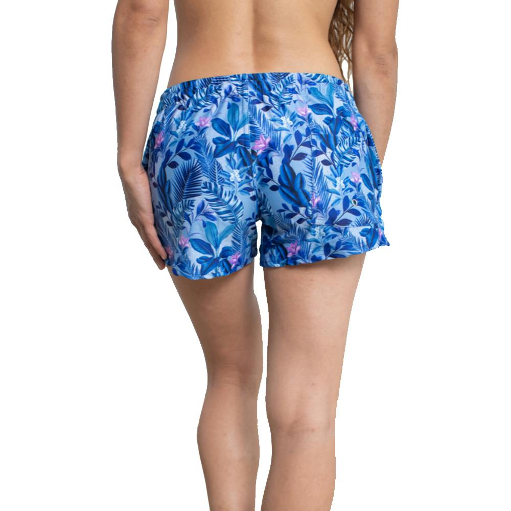 Reel Skipper Board Shorts (Women's) Back - Midnight Lagoon