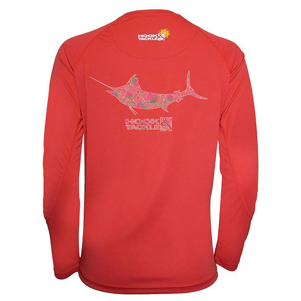 Hook & Tackle Marlin Lace Performance Shirt (Women's) - Fire Island Red