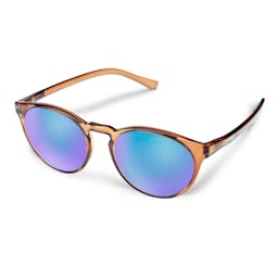 Suncloud Optics Metric Polarized Sunglasses - Transparent Brown Frame/Blue Mirror Lenses Thumbnail}