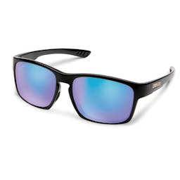 Suncloud Optics Fairfield Polarized Sunglasses - Black Frame / Blue Mirror Lenses Thumbnail}