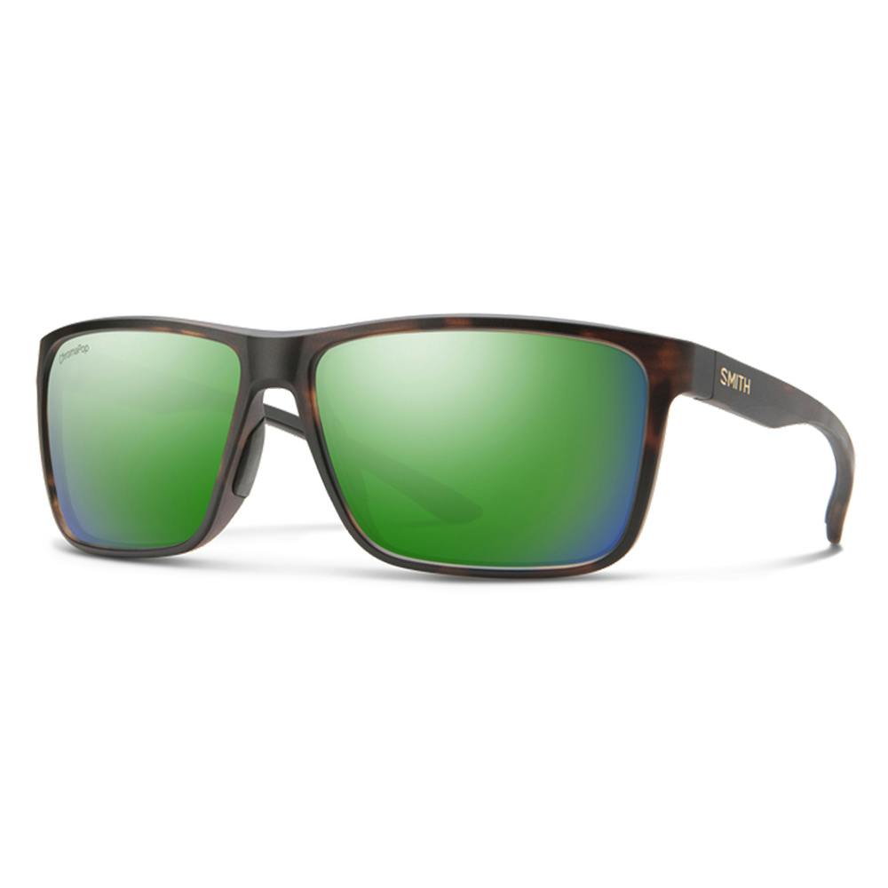 Smith Riptide Chromapo Sunglasses - Matte Tortoise/Chromapop Polarized Green Glass Lenses