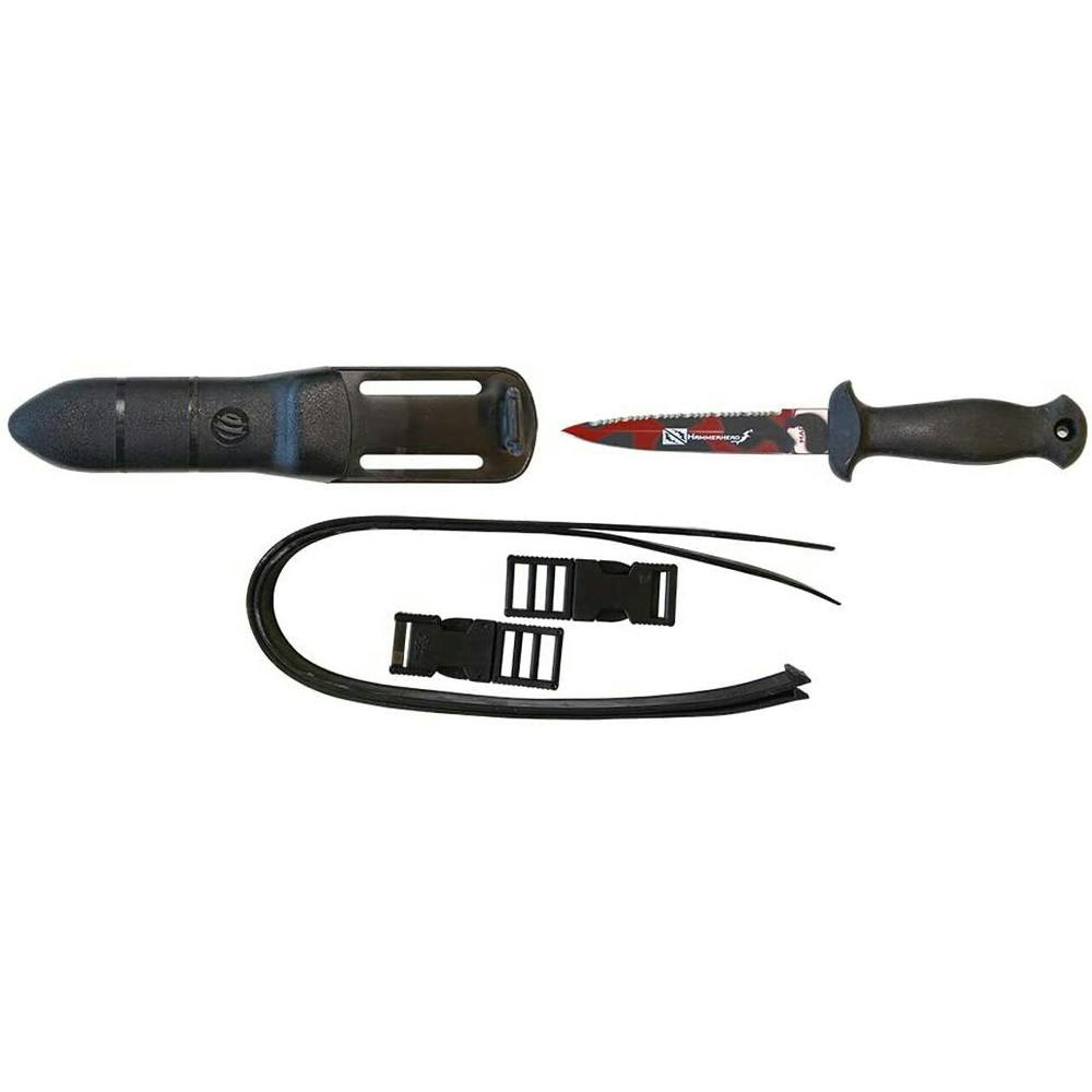 HammerHead Cranium Dive Knife (All Around) with Sheath and Straps