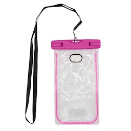 Chums Waterproof Glow Phone Pouch - Pink Thumbnail}