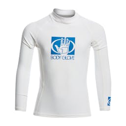 Body Glove Basic Long Sleeve Rash Guard (Junior) - White Thumbnail}