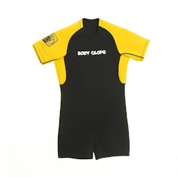 Body Glove Pro 3 Shorty 2mm Wetsuit (Kids) Front - Yellow/Black Thumbnail}