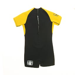 Body Glove Pro 3 Shorty 2mm Wetsuit (Kids) Back - Yellow/Black Thumbnail}