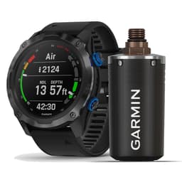 Garmin Descent™ Mk2i/Descent T1 Bundle, Titanium Carbon Gray DLC with Black Silicone Band Thumbnail}