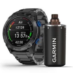 Garmin Descent™ Mk2i/Descent T1 Bundle, Titanium Carbon Gray DLC with Titanium Band Thumbnail}