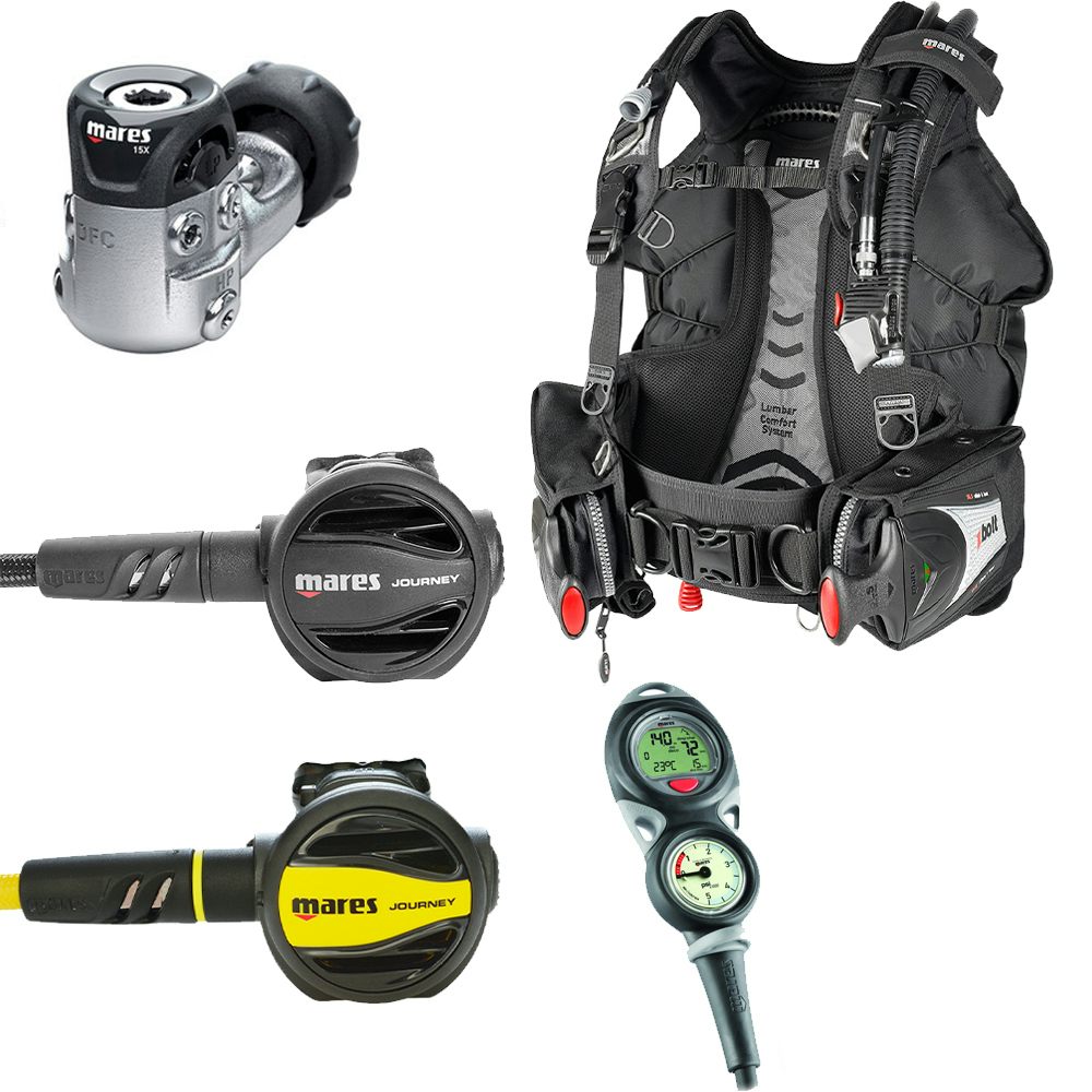 Mares Bolt Scuba Gear Package with Journey Regulator and Puck 2 Dive Computer