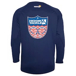Hook & Tackle Wavy Shield Long Sleeve Performance Shirt (Men's) - Navy  Thumbnail}