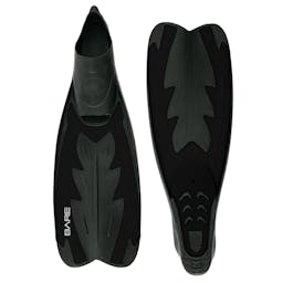 BARE Fastback Full Foot Fins (Snorkel/Dive) - Black  Thumbnail}
