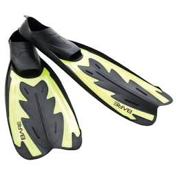 BARE Fastback Full Foot Fins (Snorkel/Dive) - Yellow  Thumbnail}