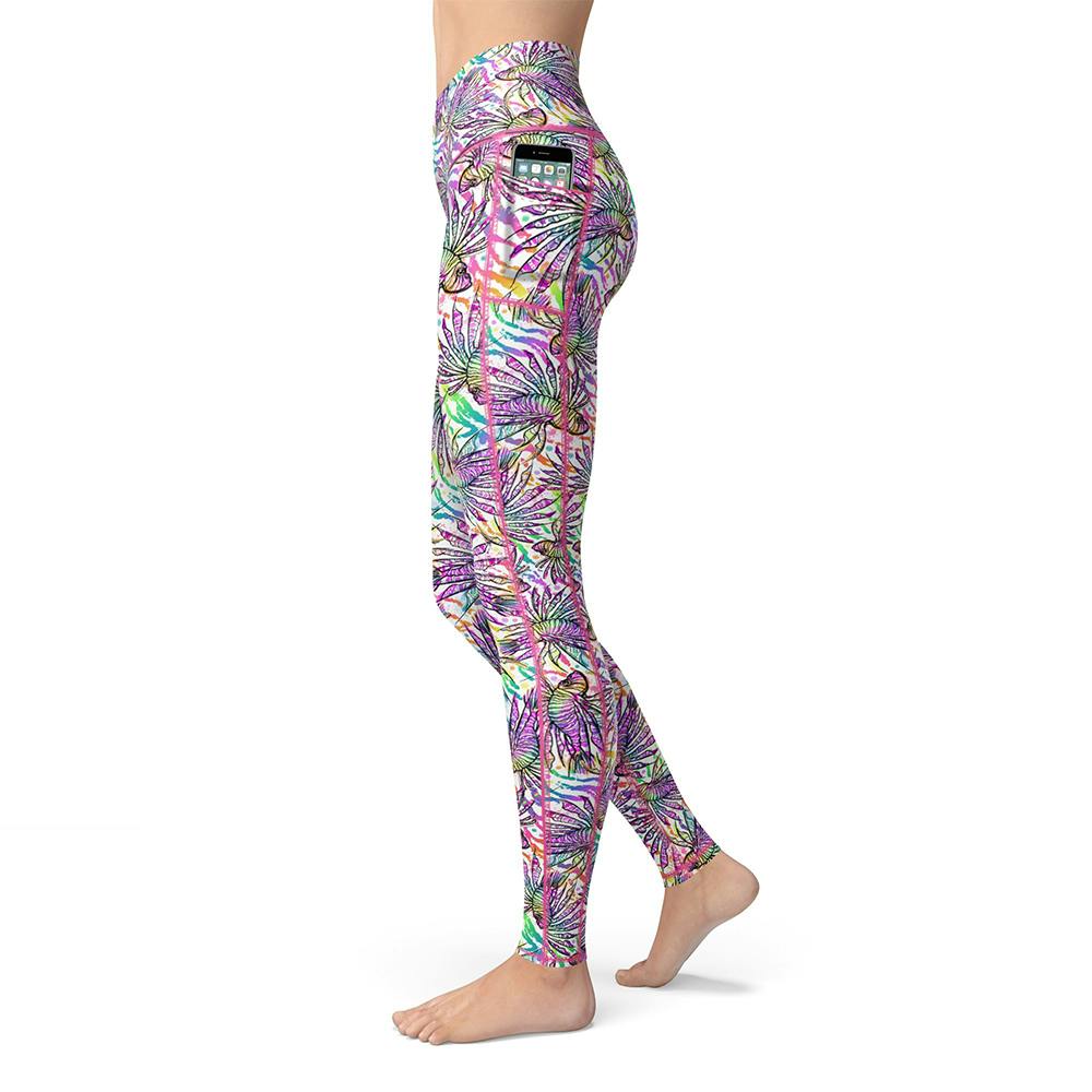 Spacefish Army Recycled Leggings (Women’s) - Lionfish