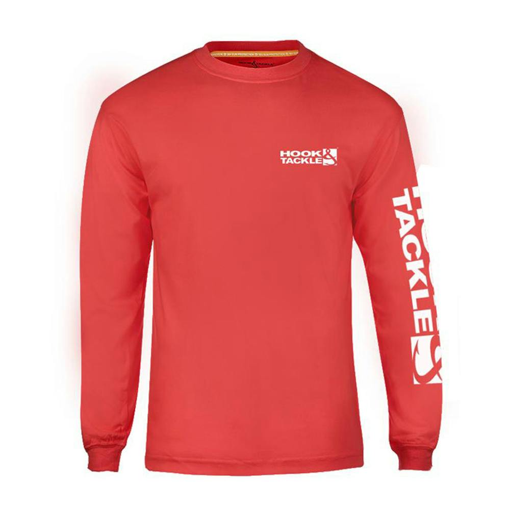 Hook & Tackle Offshore Sail Long Sleeve Performance Shirt (Men’s) Front - Coral