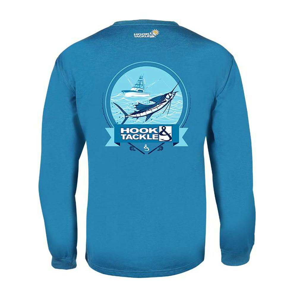 Hook & Tackle Offshore Sail Long Sleeve Performance Shirt (Men’s) - Turquoise Heather
