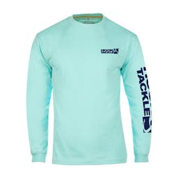 Hook & Tackle Heads or Tails Long Sleeve Performance Shirt (Men’s) Front - Celadon Thumbnail}