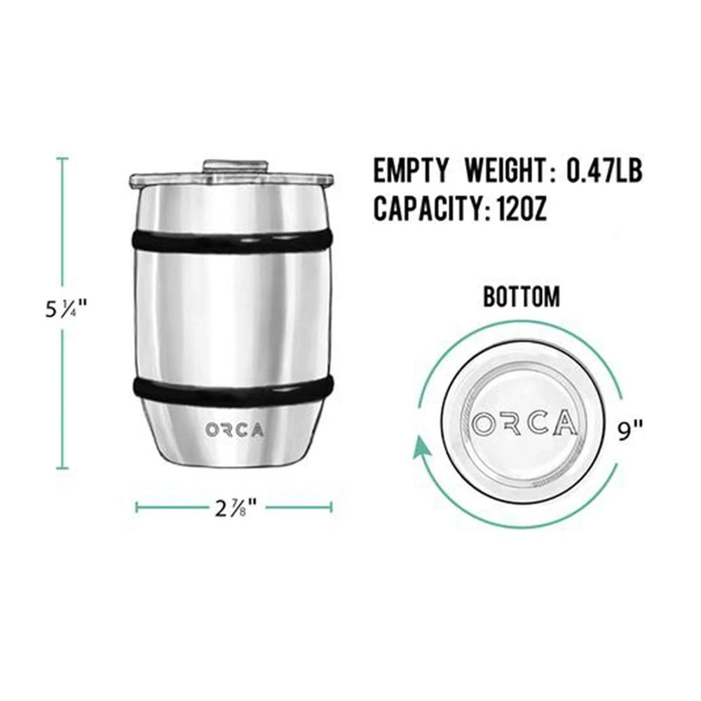 ORCA 12oz Whiskey Barrel Cup Dimensions