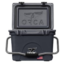 ORCA 20 Quart Cooler Open - Charcoal Grey Thumbnail}