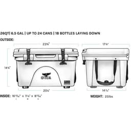 ORCA 26 Quart Cooler Dimensions Thumbnail}