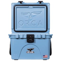 ORCA Liddup 35 Quart Cooler Open - Light Blue Thumbnail}