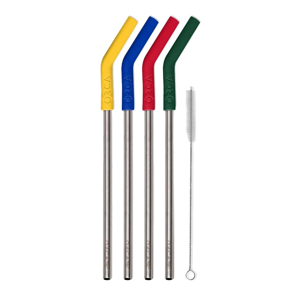 ORCA Reusable Straw Set - Primary Colors 