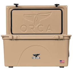 ORCA 75 Quart Cooler Open - Tan Thumbnail}